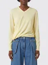 Loewe V-neck Draped Sweater In Yellow