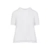 Loewe White Short Sleeve Mohair Sweater In White