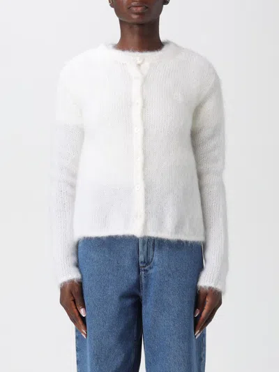 Loewe Mohair-blend Cardigan With Anagram In White