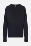 Loewe Long Ribbed Wool Sweater In Blue