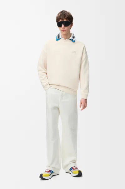 Loewe Sweatshirt In Cotton Size: L For Man In Neutral