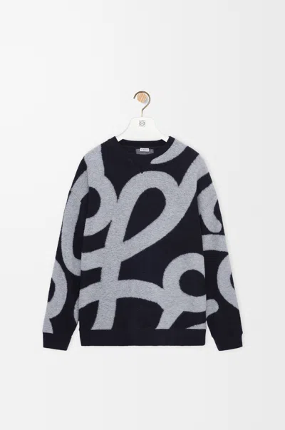 Loewe Embroidered Wool Blend Sweatshirt In Multi