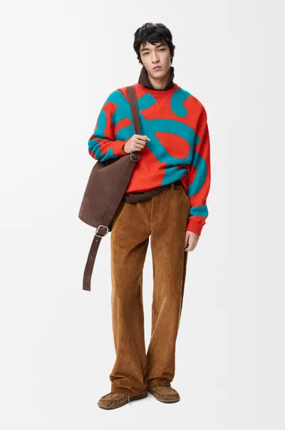 Loewe Sweatshirt In Wool And Cotton Size: Xxl For Man In Orange