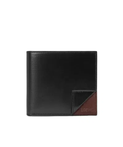 Loewe Switch Contrast-panel Bifold Wallet In Purple