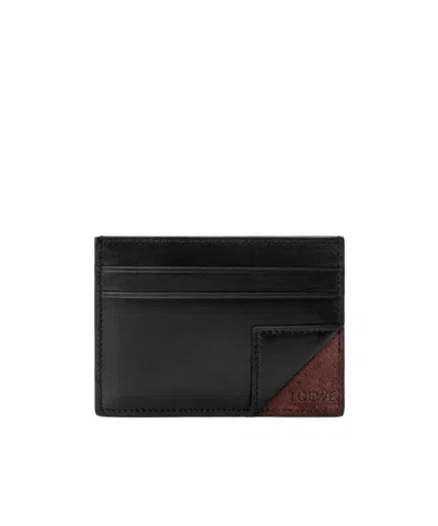 Loewe Switch Logo-debossed Leather Card Holder In Red