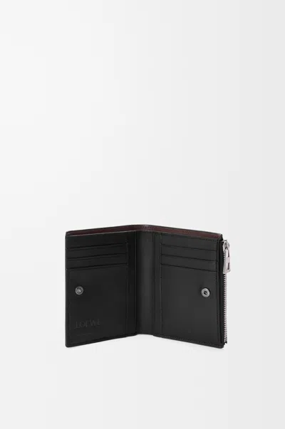 Loewe Switch Slim Compact Wallet In Supple Grained Leather Skin And Suede For Man