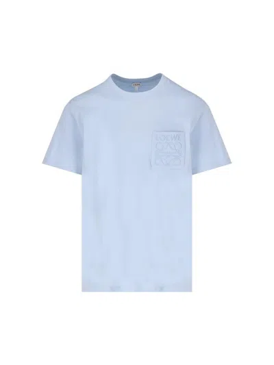 Loewe T-shirt And Polo Shirt In Blue