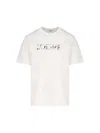 Loewe Logo-embroidered Cotton-jersey T-shirt In White