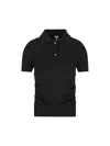 Loewe Women Curled Hips Polo Shirt In Black