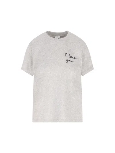 Loewe T-shirt And Polo Shirt In Gray