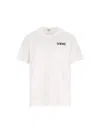 Loewe Logo-embroidered Cotton-blend Jersey T-shirt In White