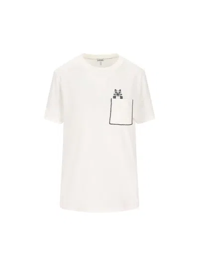 Loewe T-shirt And Polo Shirt In White