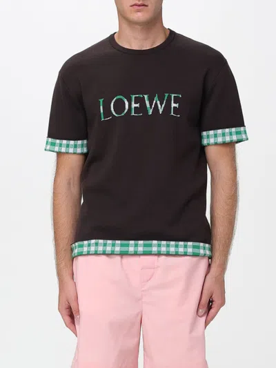 LOEWE T-SHIRT LOEWE MEN COLOR BROWN,H55907032