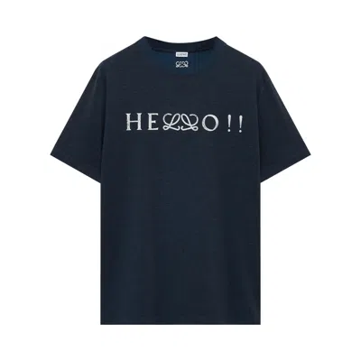 Pre-owned Loewe T-shirt 'navy Blue' | Men's Size L