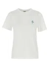 Loewe Cotton T-shirt Embroidered Detail In White