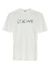 Loewe Soft Cotton Crew Neck Short Sleeve T-shirt In White