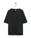 Loewe T-shirt With Round Neck And Short Sleeves In Black