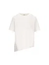 Loewe Asymmetric T-shirt In Cotton Blend In White
