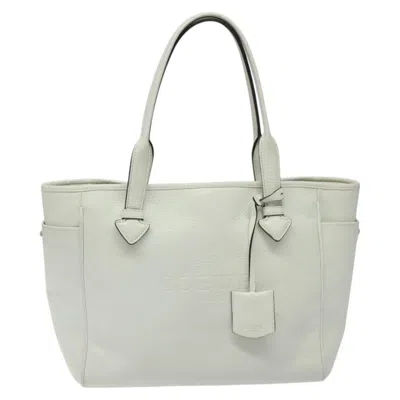 Pre-owned Loewe T Shopper White Leather Tote Bag ()