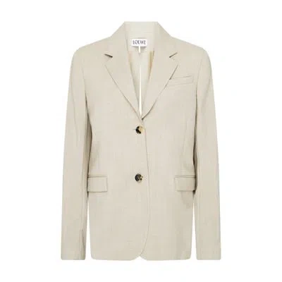 Loewe Tailored Jacket In Beige
