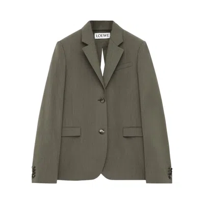 Pre-owned Loewe Tailored Jacket 'khaki Green' | Women's Size 36