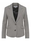 Loewe Single-breasted Buttoned Jacket In Gray