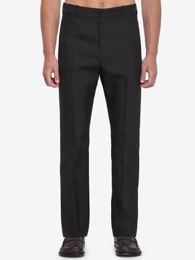 LOEWE TAILORED WOOL AND SILK TROUSERS