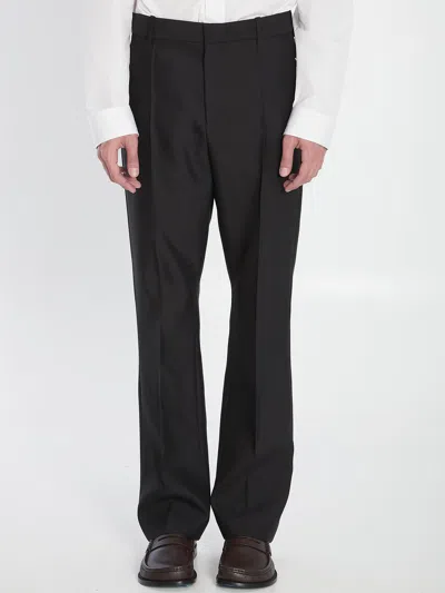 LOEWE LOEWE TAILORED WOOL AND SILK TROUSERS