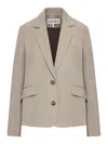 Loewe Tailored Wool Jacket In Nude