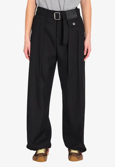 Loewe Tailored Wool Pants In Black