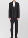 Loewe Tailored Wool Silk Jacket With Shawl Lapel In Black