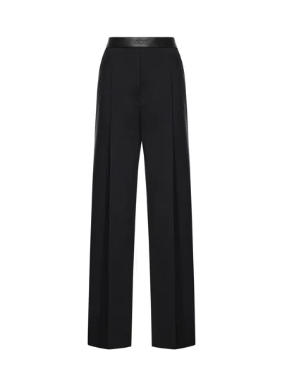 Loewe Tailored Wool Trousers In Black