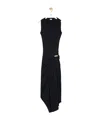 Loewe Womens Black Ruched Stretch-cotton Tank Dress In Black