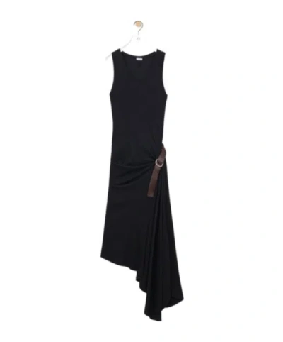 Loewe Tank Dress In Stretch Cotton In Black
