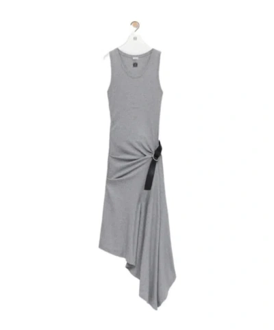 Loewe Tank Dress In Stretch Cotton In Blue