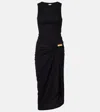 Loewe Tank Gathered Cotton-blend Midi Dress
