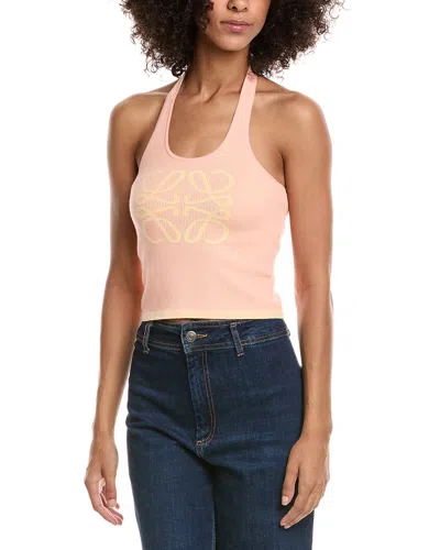 Loewe Anagram Tank Top In Cotton And Viscose In Pink