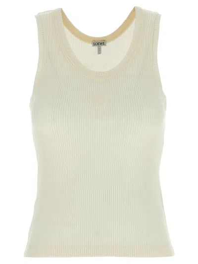 Loewe Tank Top Anagram Tops White In Yellow