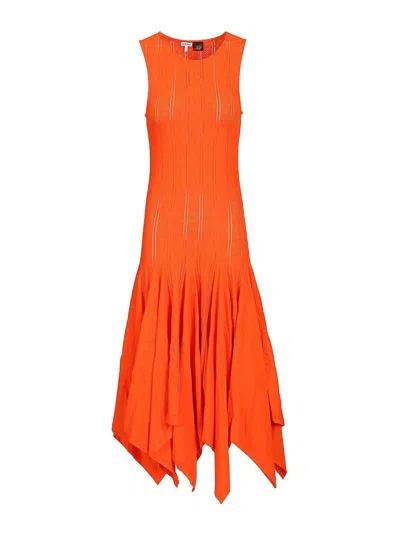 Loewe Tank Top Dress In Orange