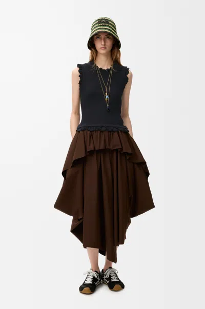 Loewe Tank Top In Stretch Cotton Size: L For Woman In Black