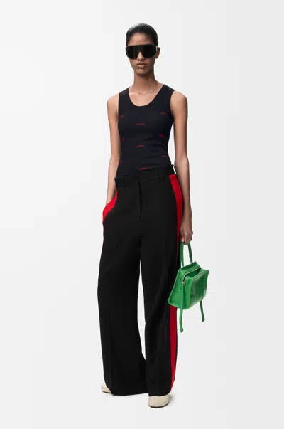 Loewe Tank Top In Stretch Cotton Size: L For Woman In Black