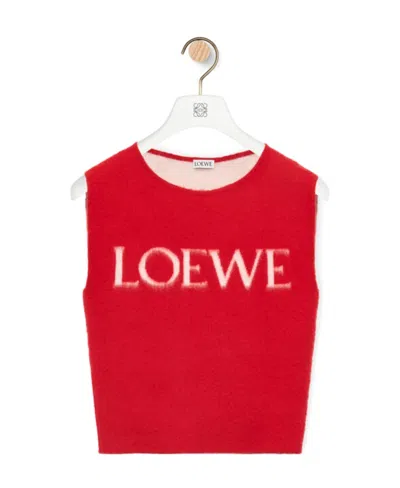 Loewe Tank Top In Wool In Red