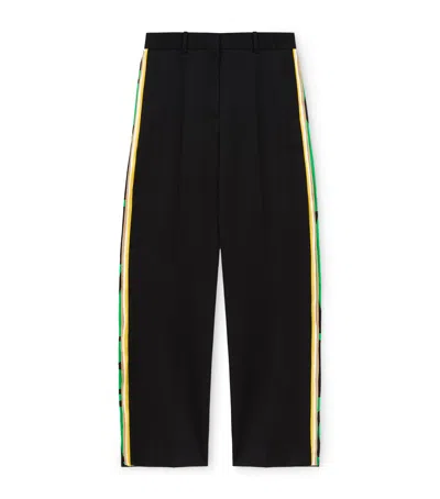 Loewe Tape-trim Tailored Trousers In Black