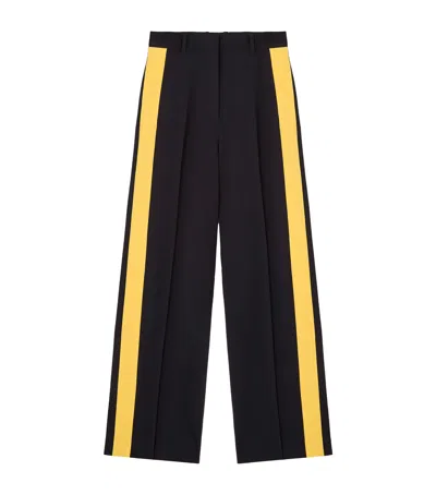 Loewe Tape-trim Tailored Trousers In Black
