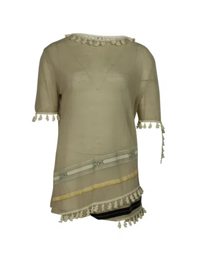 Pre-owned Loewe Tassel Asymmetric T-shirt In Neutral