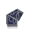 Loewe Wool-cashmere Reversible Scarf In Gray