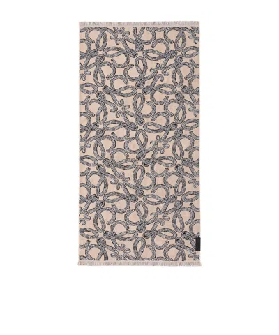 Loewe Tassel-edged Towel In Brown