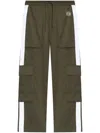 Loewe Logo Embroidered Straight Leg Pants In Green
