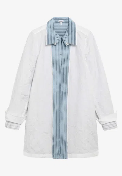 Loewe Technical Mini Shirt Dress In Gray