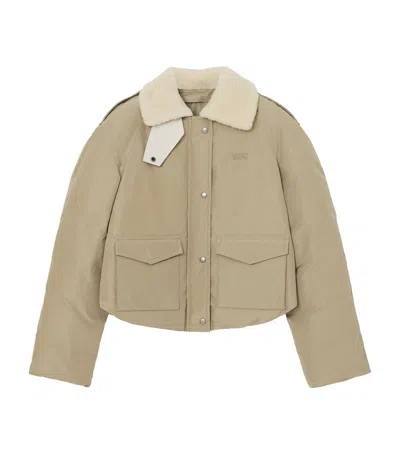 Loewe Technical Shearling-collar Jacket In Neutral